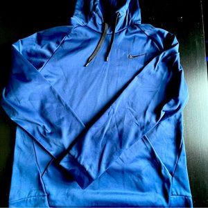 Nike Dri-Fit 2XL hoodie Blue with black graphics